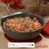 LAVA METAL Litinový hrnec kulatý (wok) + skl. poklice  30 cm, 6l